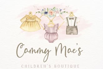 make baby shop, kids store or goods for children logo