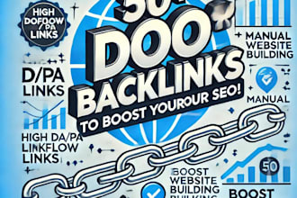 create manually 50 high pr dofollow hyperlink backlinks