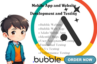 adalo bubble io mvp marketplace website mobile web app beta manual user testing