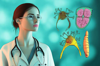 draw digital coloured anatomy and medical illustrations