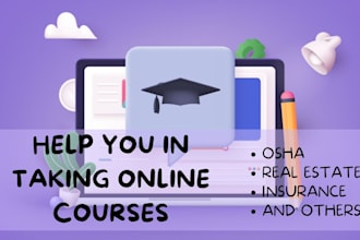 help you in taking any online course and its test to get you a certificate