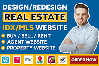 create real estate idx mls agent website, property, realtor or landing page