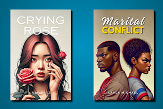 design and illustrate a professional book cover, print and ebook cover design