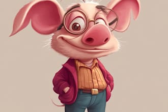 design, caricature mascot logo, modern cartoon character,