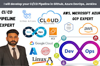develop your cicd pipeline in github, azure devops, aws