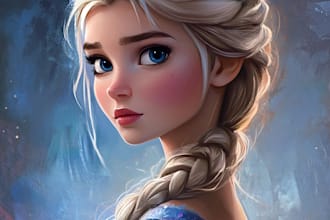 create an amazing disney style portrait