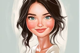 draw cartoon avatar, cartoon character, caricature,