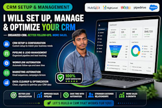 set up, manage, and optimize your CRM for smarter sales and marketing