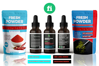 do cbd label design, supplement label and packaging design