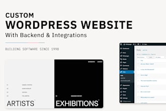 develop a custom wordpress website with backend and integrations