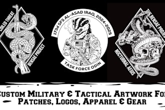 custom military edc and tactical artwork