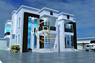 get your 2d and 3d exterior duplex design and drawing from me