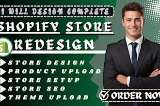 design redesign shopify website, copy clone shopify dropshipping store, cro