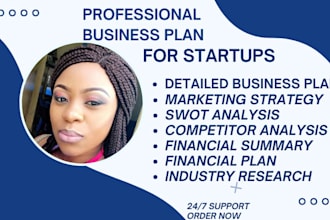 write a custom and comprehensive business plan for startups