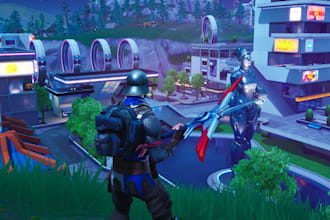 create a fortnite uefn map, roblox map, red vs blue, tycoon map, 1v1 to 4v4