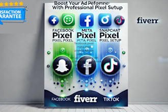 set up facebook pixel meta pixel snapchat pixel google gtm pixel or tiktok pixel