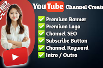 create a youtube channel with logo, art, SEO