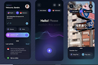 build ai languages translator app, ai app,  ai chat app, ai voice over app