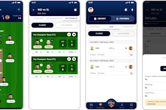 build fantasy league contest cricket app, cricket fantasy app
