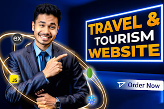 make travel agency website development, tour, tourism, hotel booking website