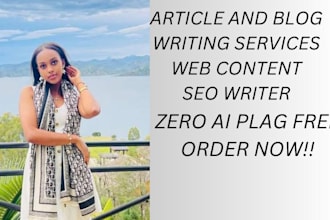 be your SEO website content writer, article and blog writer