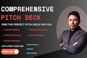 design professional investor pitch deck, PPT presentations