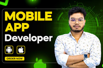 develop ios and android mobile app using flutter and react native for mobile app
