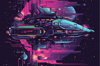 create sci fi illustration and sci fi art