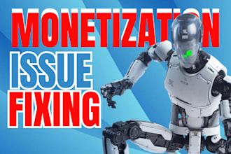 fix youtube monetization issue and also delete you tube channel and videos