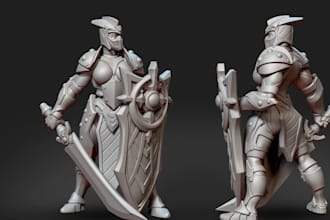 sculpt 3d miniature,tabletop dnd,statue, boardgame, action figurine, zbrush,sti