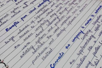 neatly handwrite your any type of story, letter, assignments, PDF, study notes