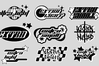 design custom y2k logo for your streetwear brand