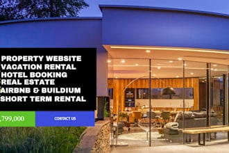 build vacation rental, real estate property management website, booking website