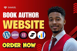 create a book author website, book author portfolio,book author landing pages