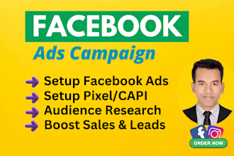 setup facebook ads campaign to generate leads and boost sales