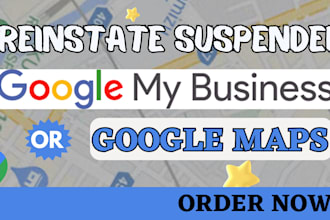 reinstate and fix suspended google my business profile listing