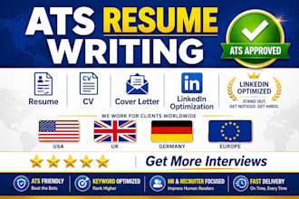 create CV resume maker expert write european canadian german UK USA ats style
