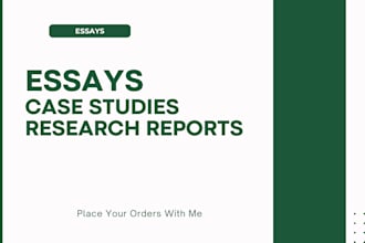 handle urgent essays, case studies, research, reports
