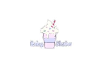 make pictorial shake and dessert restaurant logo