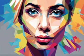 draw pop art portrait illustration