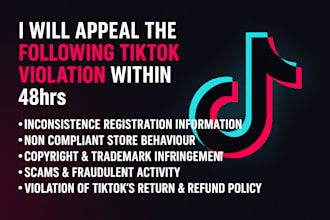 write a tiktok appeal for tiktok shop suspension tiktok violation reinstatement