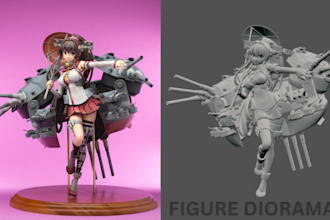 3d model, 3d toys, 3d doll, cartoon style, funko pop, figure diorama in blender