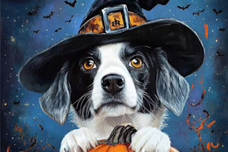 do custom halloween pet portrait dog portrait cat portrait