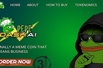 create crypto meme website  ico website token website ui ux design landing page
