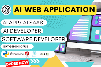develop ai saas, ai web application, ai app using langchain or deep seek