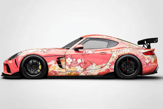 design a custom vehicle wrap, cars, pickups, trailers, etc