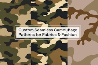 do seamless camouflage pattern,textile,fabric in 24 hours