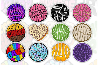 draw bold typography,lettering,hand draw in circle style