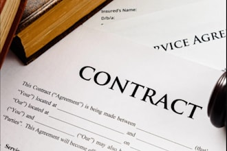 be lawyer for legal contract agreement, terms, condition, draft legal contract