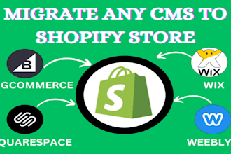 migrate wix, wordpress, bigcommerce, squarespace, weebly store to shopify
